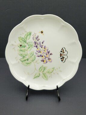 Lenox Butterfly Meadow 9" Accent Luncheon Plate Eastern Tailed Blue Salad Plate